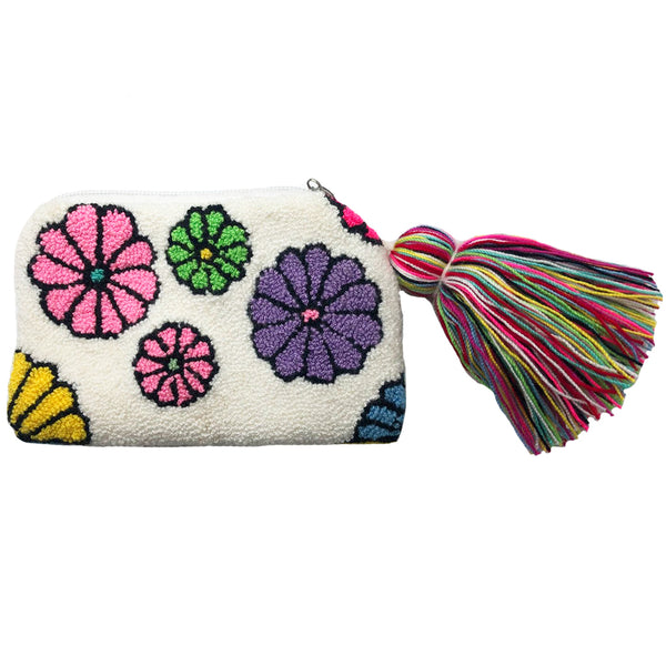 White Floral Coin Purse
