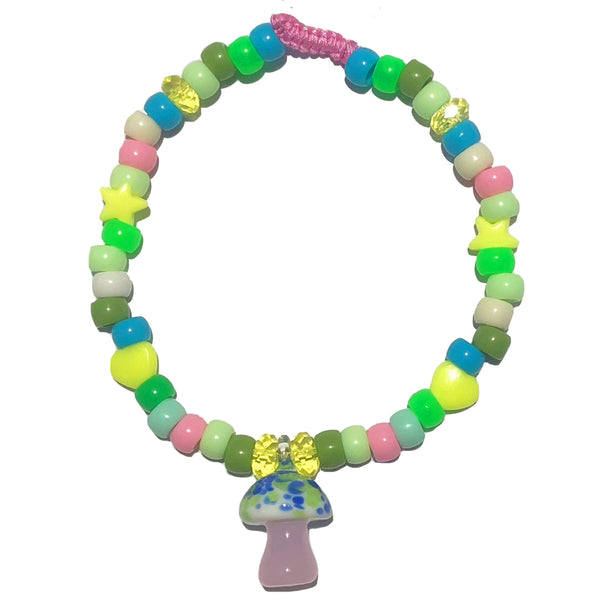 Pink & Green Mushroom Choker