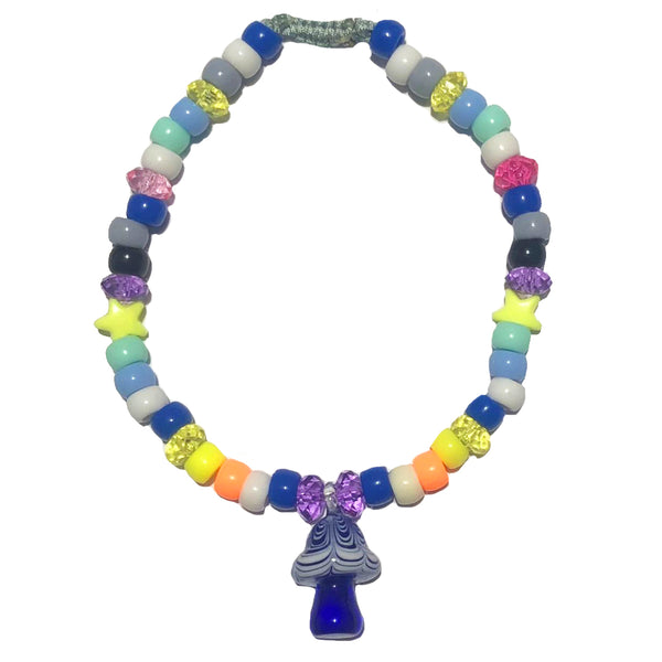 Blue Mushroom Choker