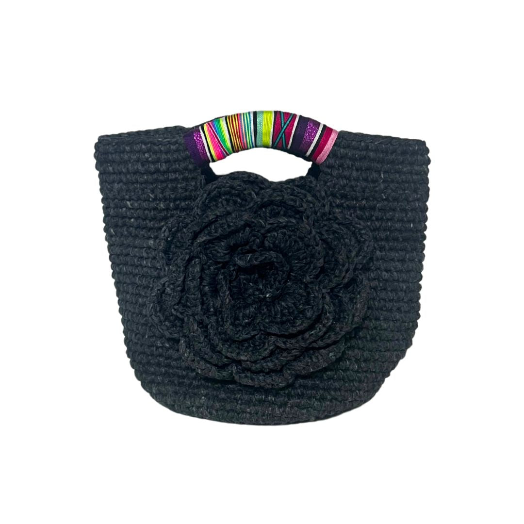 The Infinite Rose Black Bag