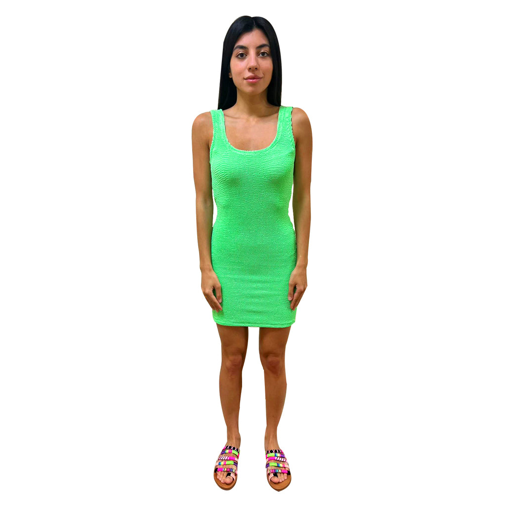 Neon Green Mini Dress