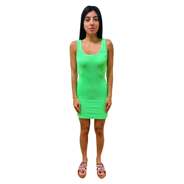 Neon Green Mini Dress