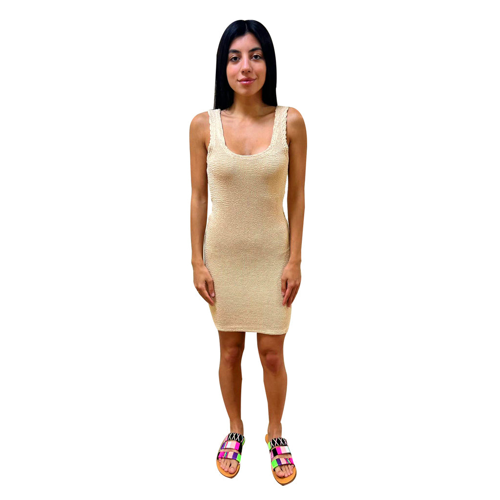 Beige Mini Dress