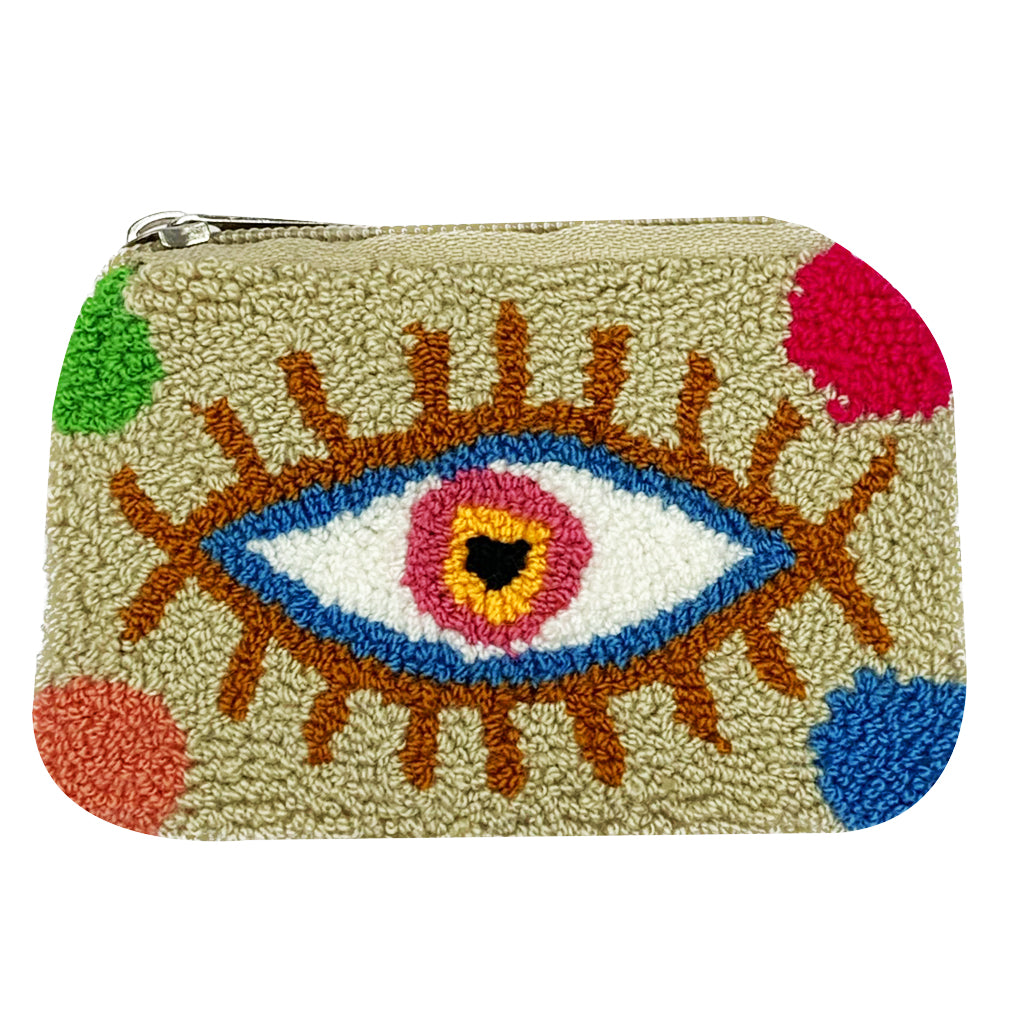 Dark Beige & Blue coin purse