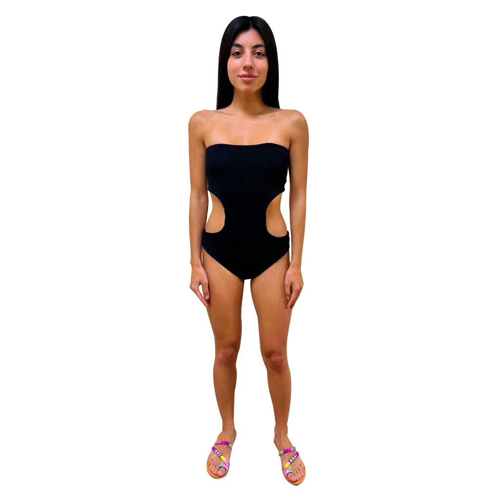 Black Cut Out Swimsuit