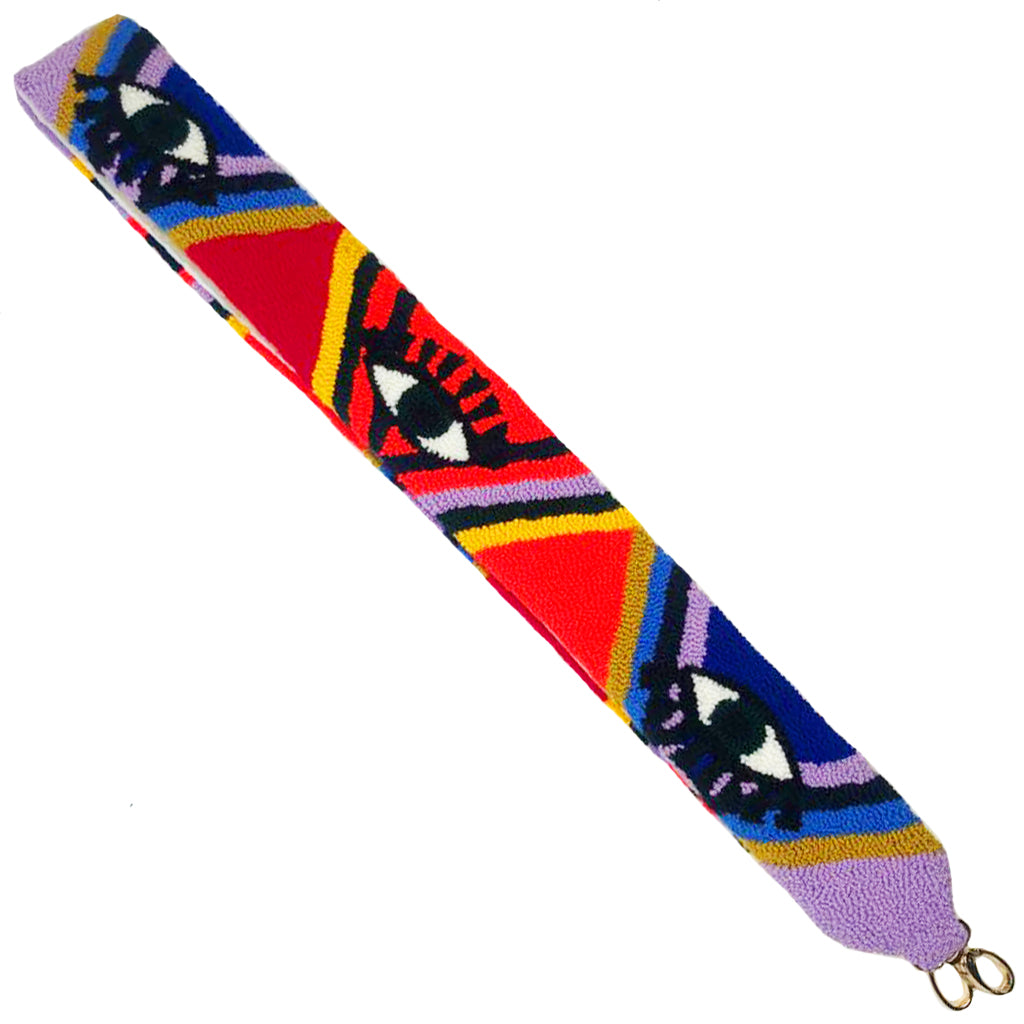 Lilac & Orange Eye Shoulder Strap