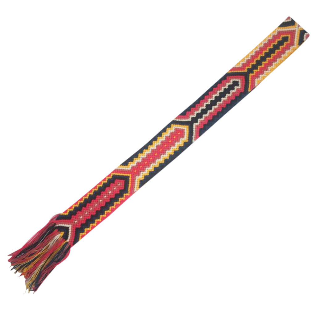 Navy Blue & Pink Friendship Bracelet Bag Strap