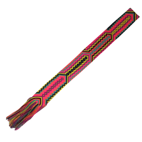 Pink & Navy Blue Friendship Bracelet Bag Strap
