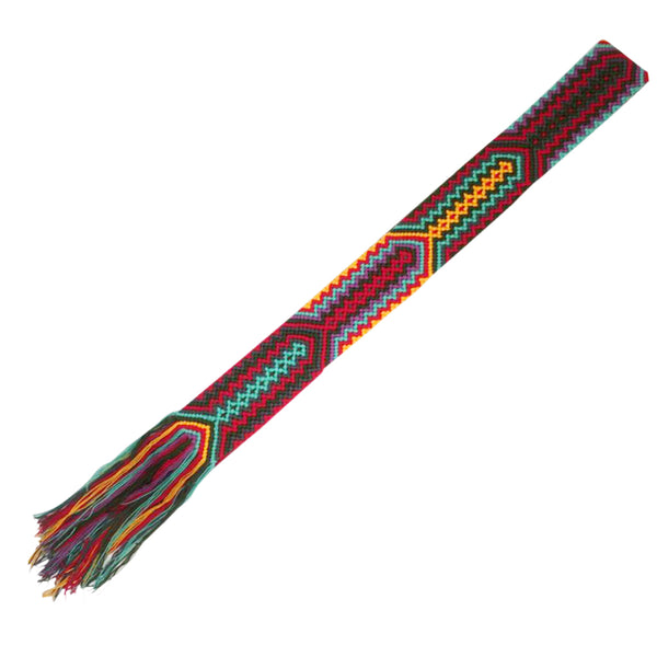 Red, Yellow & Cyan Friendship Bracelet Bag Strap