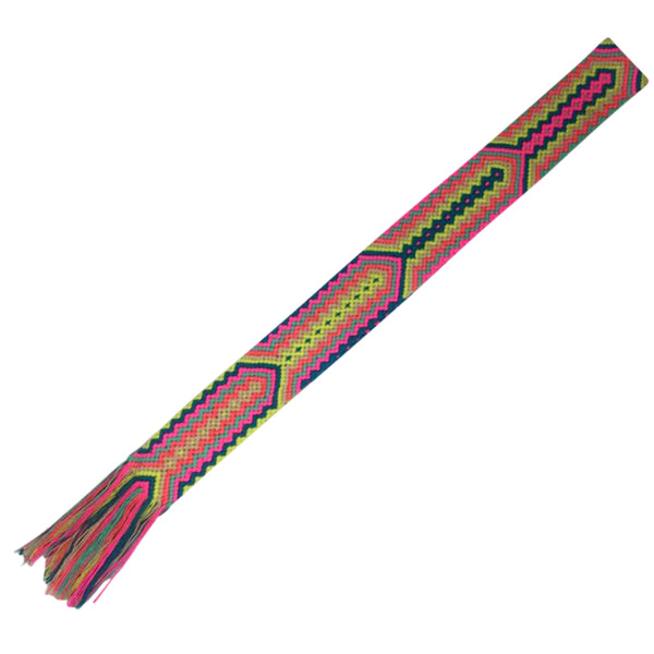 Dark Yellow & Pink Friendship Bracelet Bag Strap