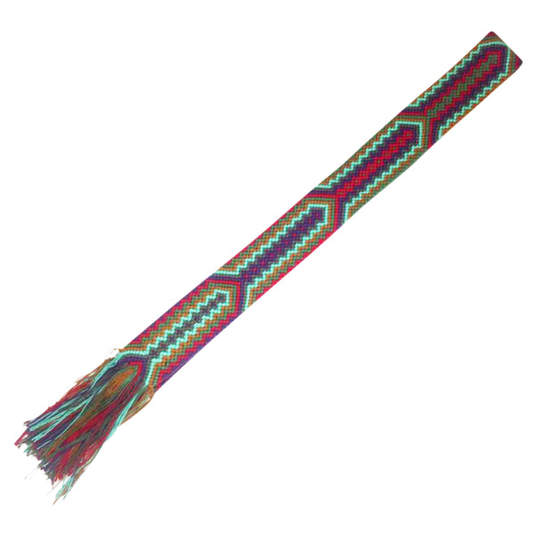 Cyan & Purple Friendship Bracelet Bag Strap