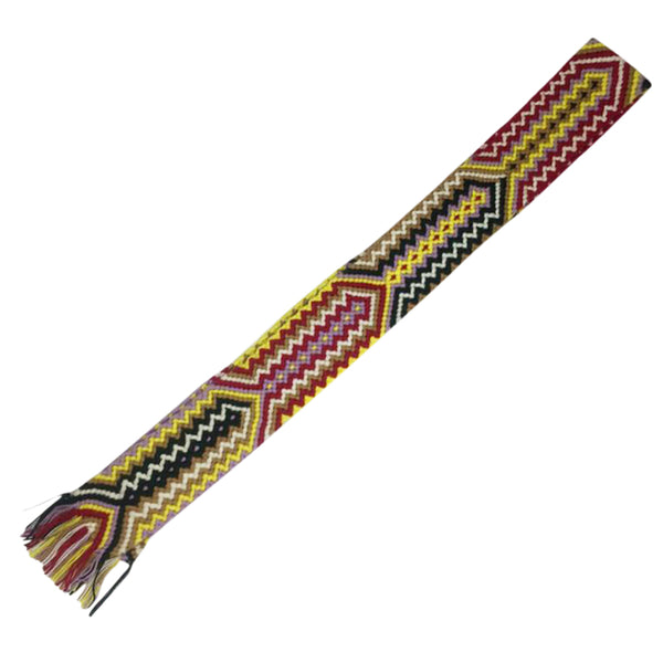 Yellow & Red Friendship Bracelet Bag Strap