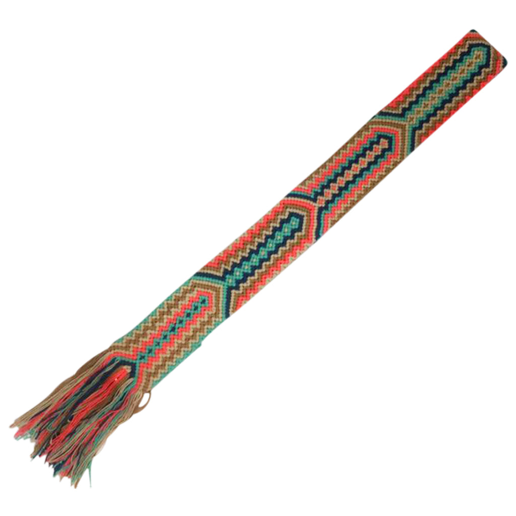 Orange & Cyan Friendship Bracelet Bag Strap