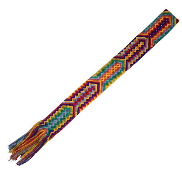 Blue, Purple & Yellow Friendship Bracelet Bag Strap