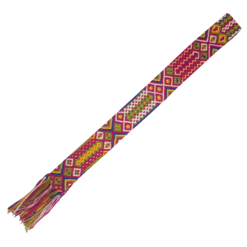 Pink & Olive Friendship Bracelet Bag Strap
