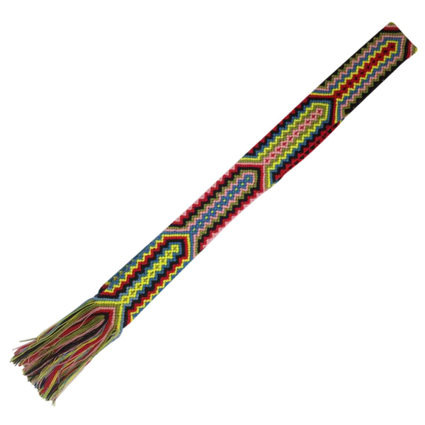 Neon Yellow & Red Friendship Bracelet Bag Strap