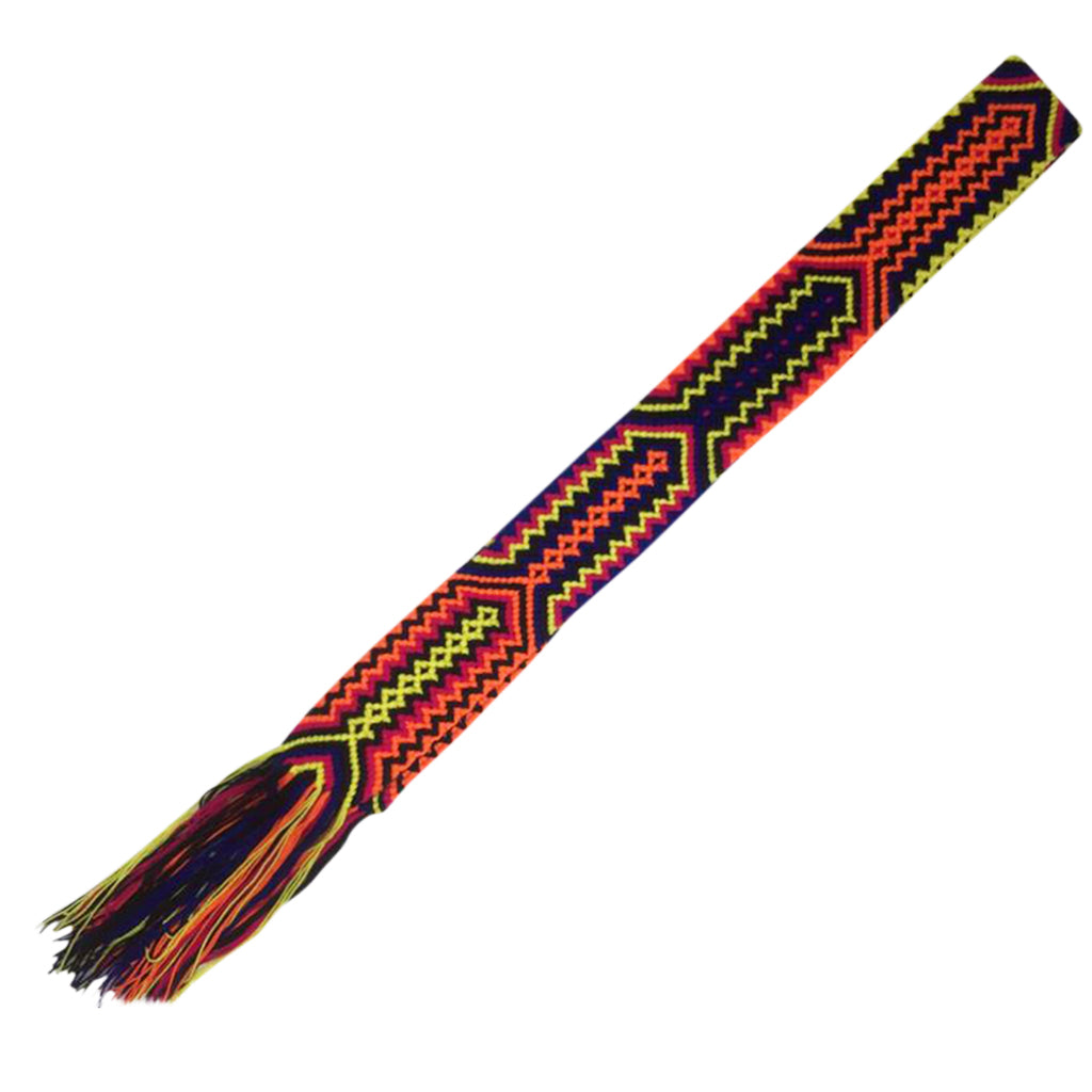 Red & Navy Blue Friendship Bracelet Bag Strap