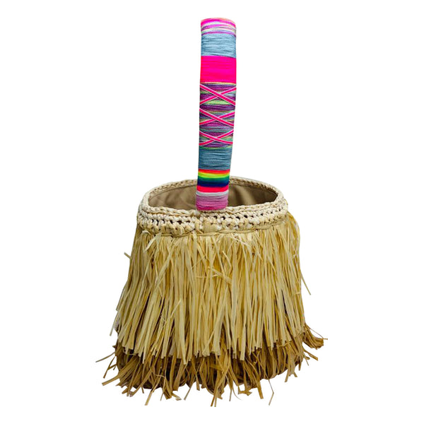 Aya Fuzzy Straw Bag