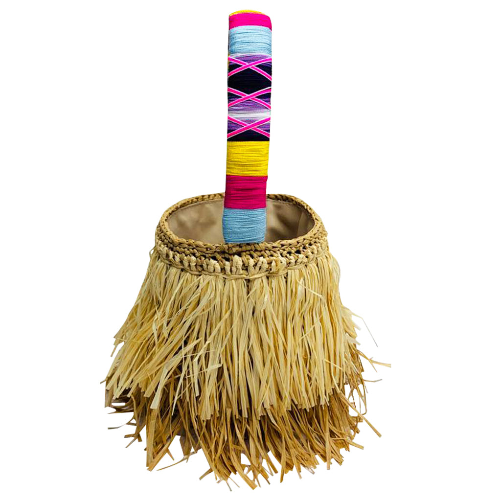 Priscilla Fuzzy Straw Bag