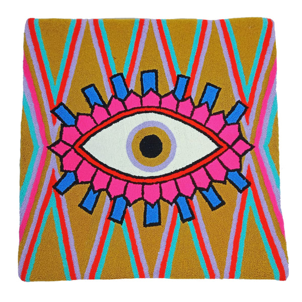 Tan & Pink Cushion Cover