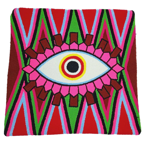 Pink & Red Cushion Cover