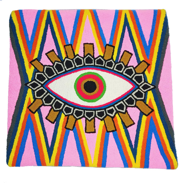 Pink & Tan Cushion Cover