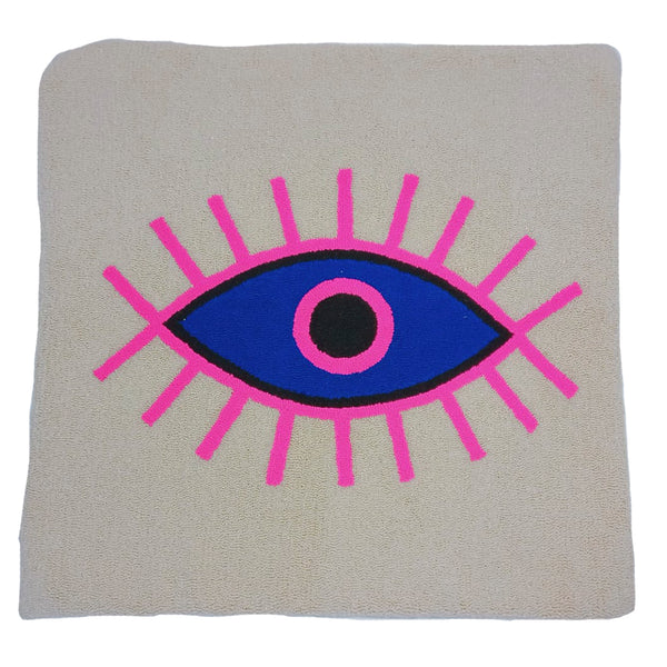 Beige & Blue Cushion Cover