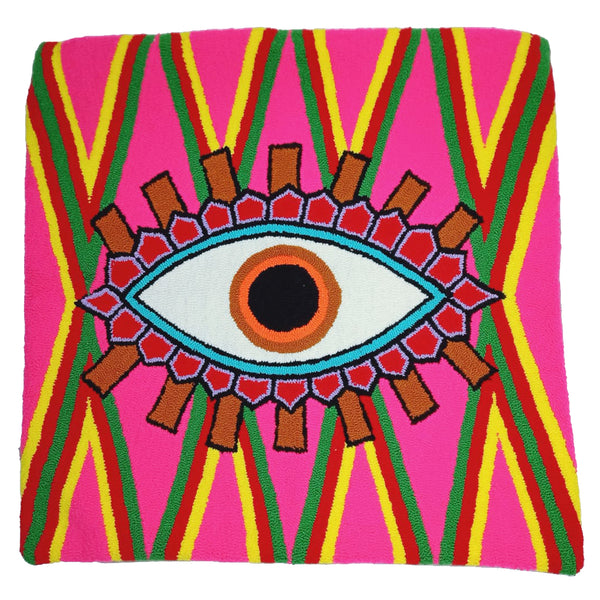 Pink & Brown Cushion Cover