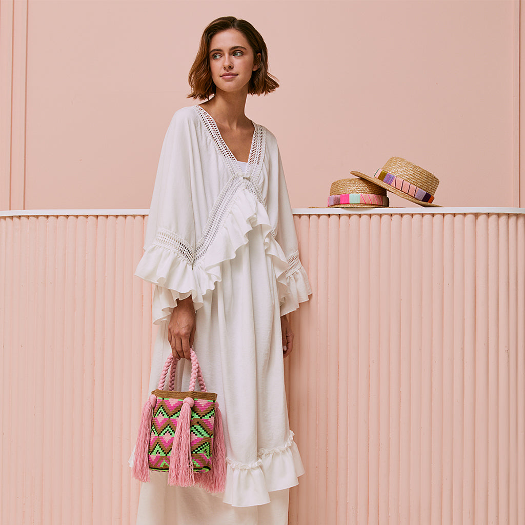 Multicolor Mini Tassel Bag